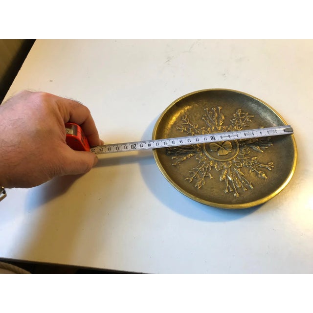 Art Deco Bronze Dish with Four Clover, 1930s For Sale - Image 6 of 8