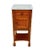 Charming 19th century French faux bamboo nightstand or side table with white marble top. Table features a top drawer over...