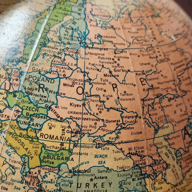 Vintage Replogle Heirloom 16" Illuminated Floor Globe For Sale - Image 13 of 13