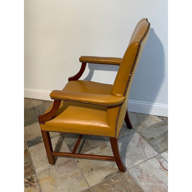 1950s The Taylor Chair Co Mustard Yellow Leather Office Chair Chairish