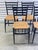 Set of 5 Italian Black Ladder Back Dining Chairs With Rush Seats, 1960s For Sale - Image 11 of 12