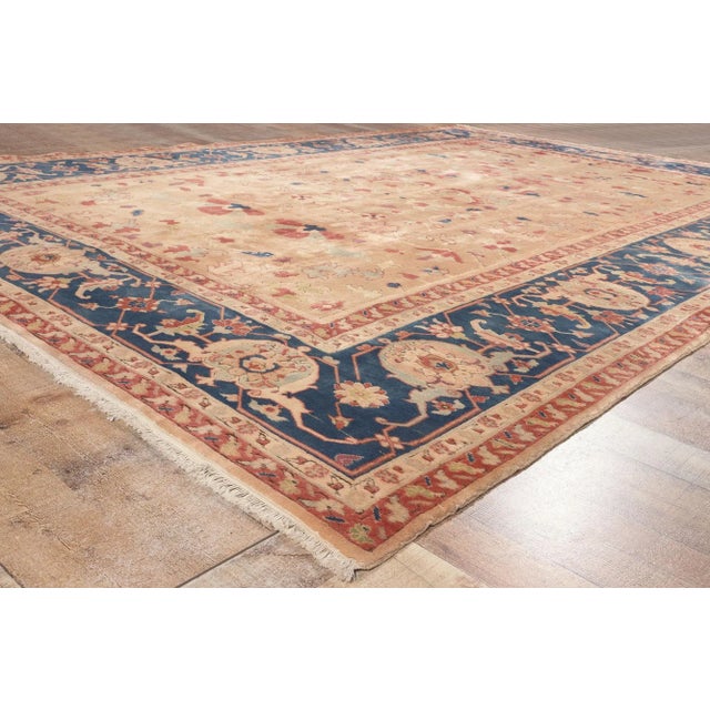 Textile Late 20th Century Vintage Turkish Oushak Rug - 08'08x 12'07 For Sale - Image 7 of 9
