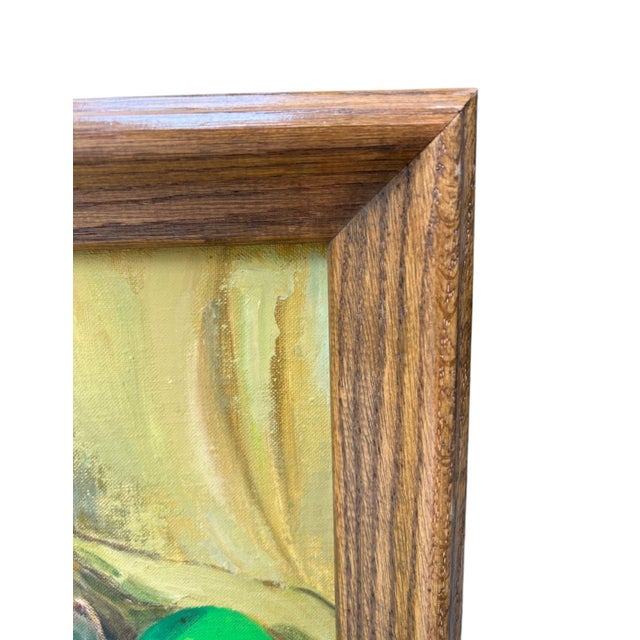 1968 Framed Citrus Still Life Oil Painting, Signed For Sale - Image 13 of 16