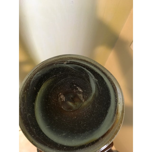 Glass Mid-Century Modern Gray and Sienna Murano Glass Vase For Sale - Image 7 of 8
