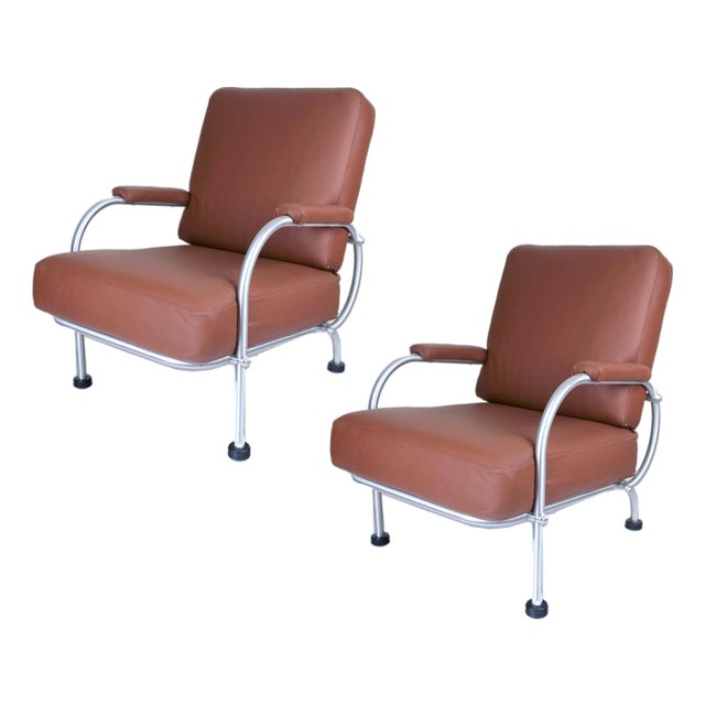 Art Deco Lounge Chairs by Warren McArthur, Set of 2 For Sale