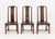 Set of Eight Henredon Furniture Chinese Style Mahogany Dining Chairs, pair of armchairs and six side chairs, all with cane...