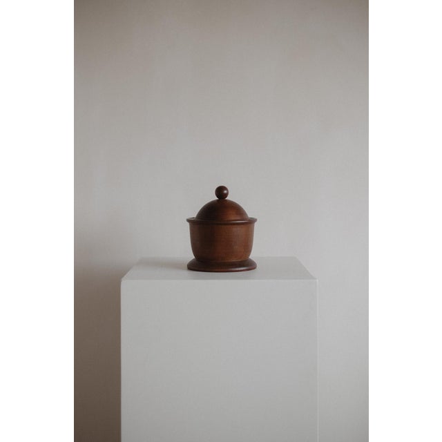Handcrafted Wooden Storage Jar, in Very Good conditions. Designed 1970 to 1979