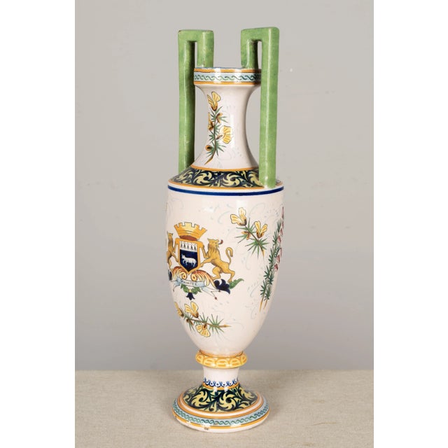 French Hr Quimper Vase For Sale In Orlando - Image 6 of 13