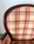 Vintage Madras Plaid Silk Upholstered Accent Chair Made by Owners Select HighPoint North Carolina, Pink Plaid Silk Chair Custom Made For Sale - Image 15 of 18