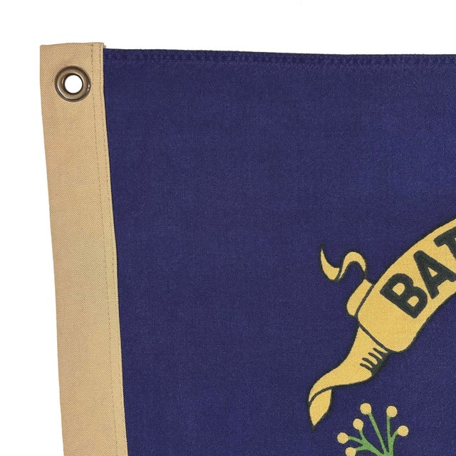 This vintage Nevada flag is made from a cotton cloth, with printed design visible on both sides. Flag has been newly...