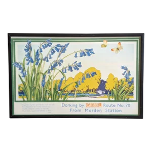 Vintage Dorking London Underground Poster Framed