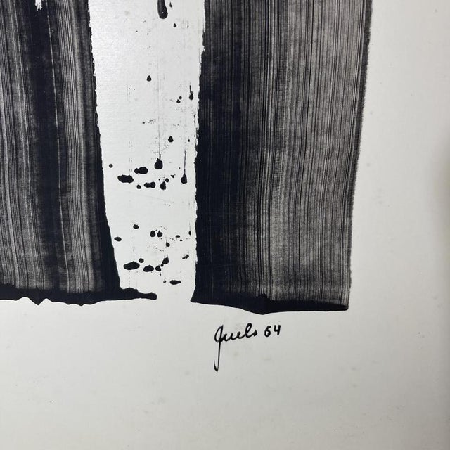 Modern André Engels, Abstract Composition, Mixed Media on Paper, 1964 For Sale - Image 3 of 18