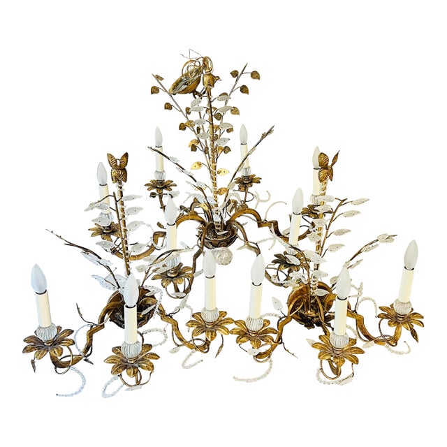 1940s Vaughan Belleville Chandelier and Sconces - Set of 3 For Sale