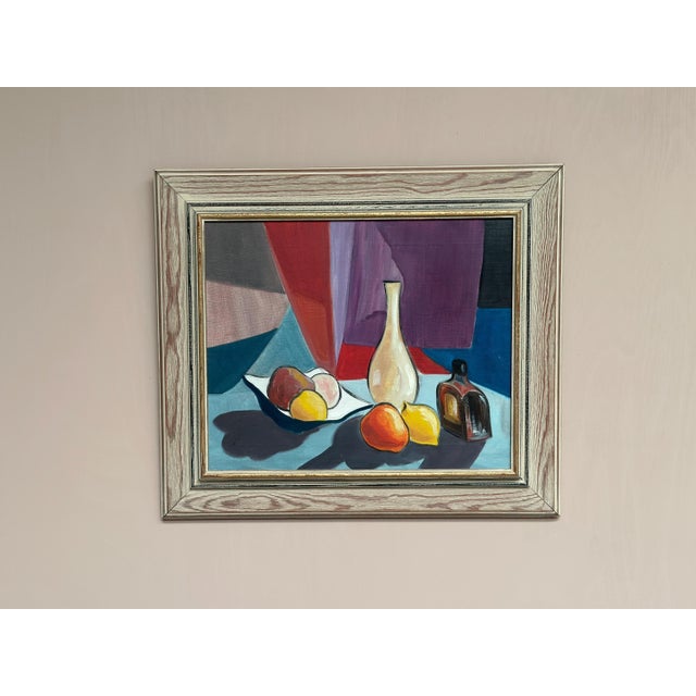 Original swedish oil on canvas – “stilleben” by l. Norberg – signed – framed – 61 × 53 cm (24" × 20.9") a still life...