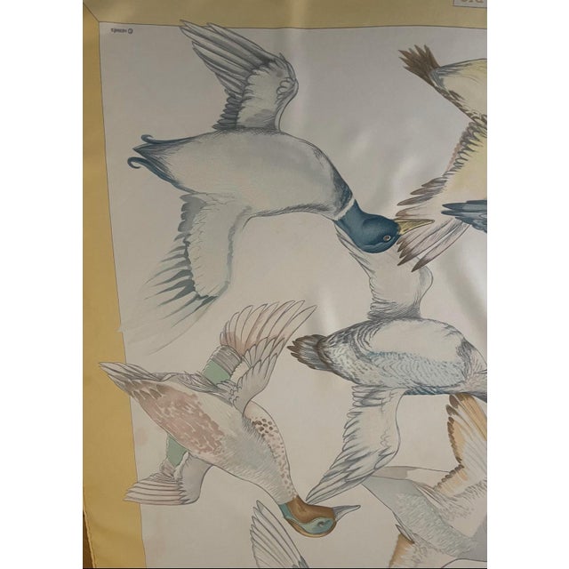 HERMÈS SAUVAGINE en VOL Silk Scarf 1986 Carl de Parcevaux For Sale - Image 10 of 12