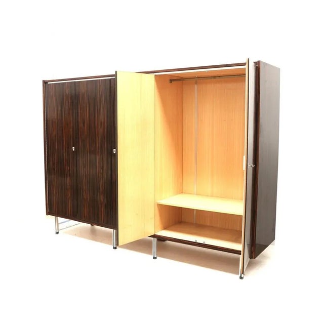 Large Vintage Wardrobe with Hanging and Storage Space, 1960s For Sale - Image 3 of 11