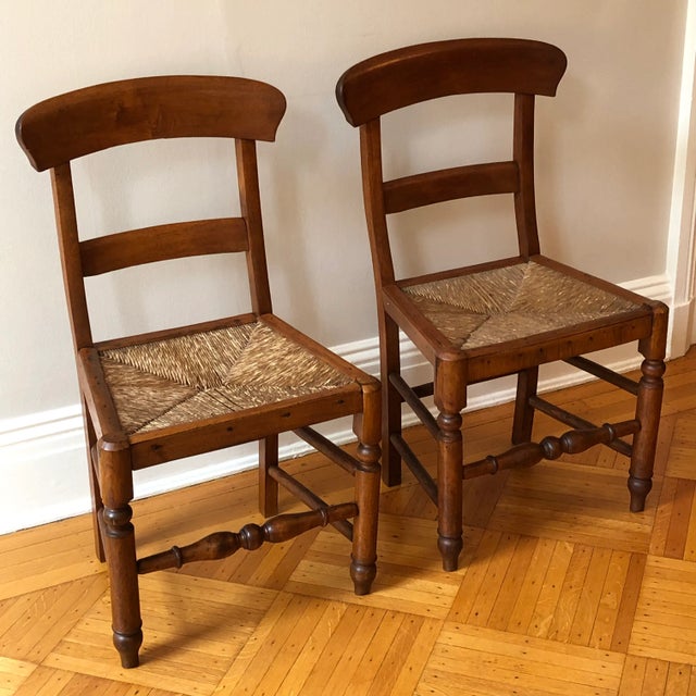 Antique English-Style Bar Back Chairs — a Pair For Sale - Image 12 of 13