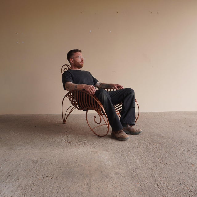 Scrolled Lounger by André Dubreuil For Sale - Image 15 of 18