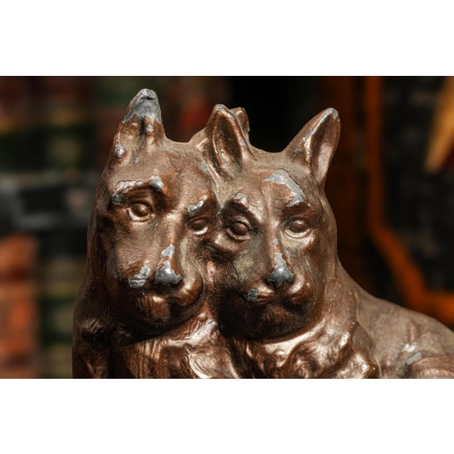 Art Deco Charming Antique Miniature Scottish Terrier Scottie Dog Animal Statue Sculpture Home Decor For Sale - Image 3 of 13