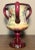 American 1889-1906 American Ceramic Art Studio Belleek Porcelain Hand Painted Rose Motifs Loving Cup Vase For Sale - Image 3 of 10