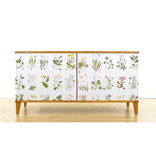 Swedish Modern Sideboard with Illustrations, 1940s For Sale - Image 9 of 9