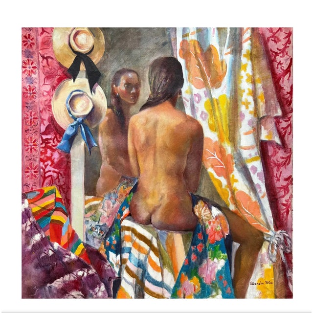1960s Mid Century Oil Painting on Canvas by Blanch Fried For Sale - Image 5 of 5