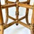 1950s Vintage Arts & Crafts Boho Chic Oak, Cane & Brass Stick & Ball Drinks Table For Sale - Image 6 of 13