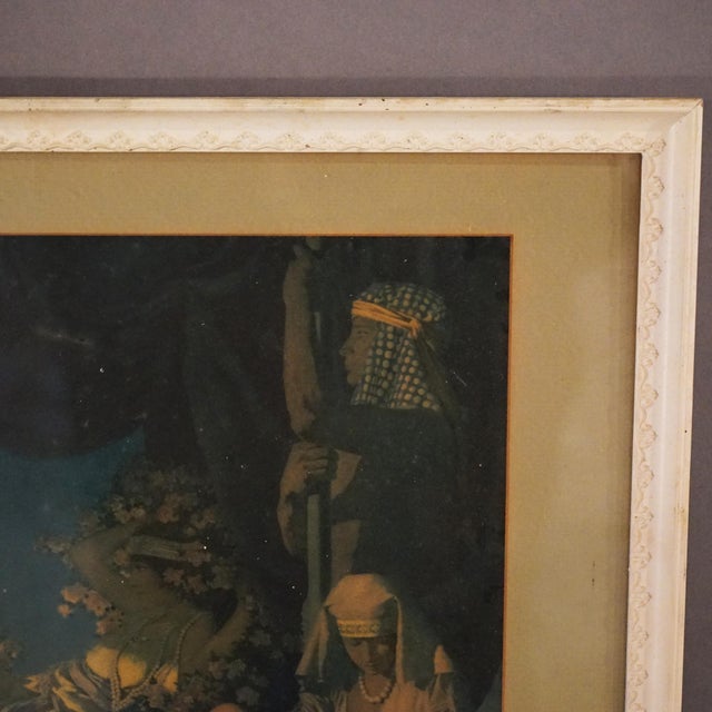 Paper Antique Art Deco Maxfield Parrish Print of Cleopatra, Framed, C1920 For Sale - Image 7 of 12