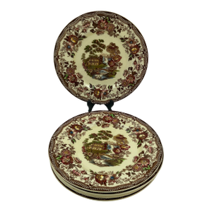 Vintage Royal Staffordshire "Tonquin" Dinner Plates by Clarice Cliff – Set of 6