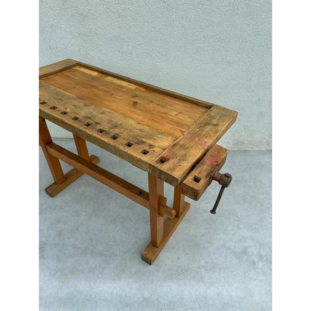 Vintage French Children's Carpenter Workbench, 1950s For Sale - Image 9 of 12