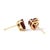 Contemporary Heart Cut Garnet 925 Silver Studs, January Birthstone Studs for Women - A Pair For Sale - Image 3 of 3