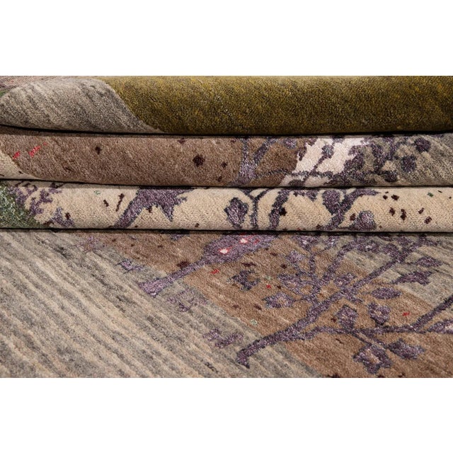 21st Century Modern Indian Gabbeh Style Rug For Sale - Image 4 of 12