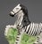 Staffordshire Pair of Staffordshire Painted Ceramic Zebras For Sale - Image 4 of 8