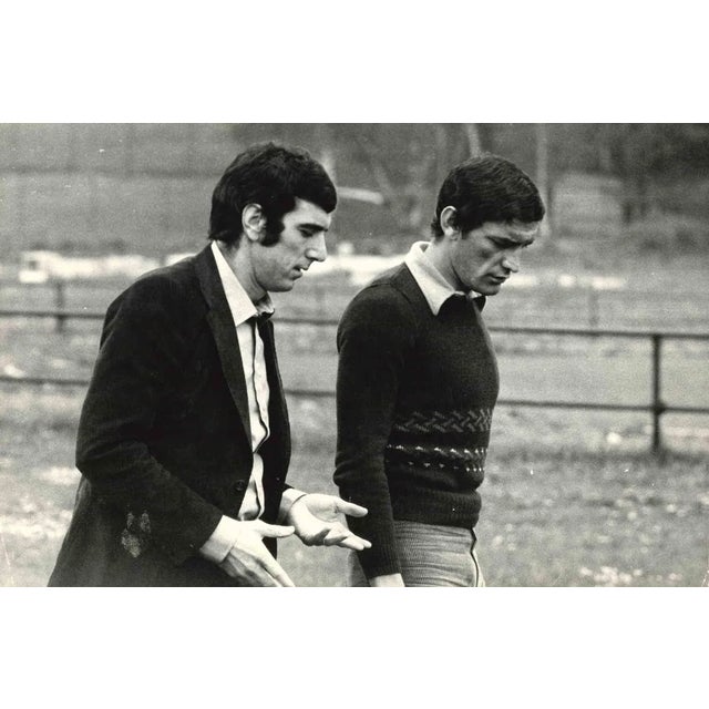 Agenzia Giornalistica Italia, Dino Zoff and Gigi Riva, Vintage Photograph, 1970s For Sale