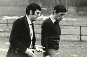 Agenzia Giornalistica Italia, Dino Zoff and Gigi Riva, Vintage Photograph, 1970s