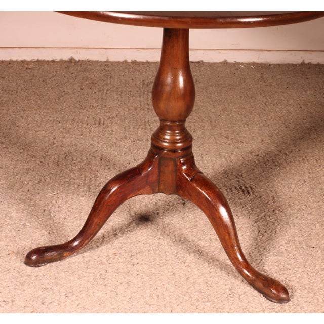Antique English Mahogany Tripod Table For Sale - Image 6 of 9