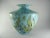 Large Mouth Blown Cased Art Glass Florence Tuscany Italy Turquoise Baby Blue Citrine Copper Vase For Sale - Image 6 of 9