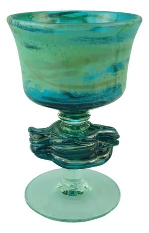 20th Century Modern Blown Glass Chalice Vase by Michael Harris for the Mdina Glass Factory, Malta, 1970s
