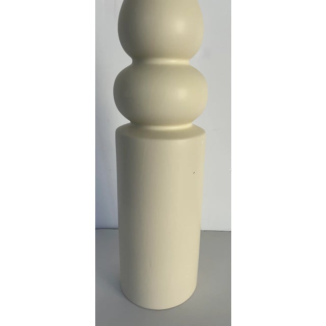 Modern Modern Large White Gourd Cylinder Vase For Sale - Image 3 of 4