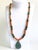 Artisan Solid Copper & Green Aventurine Statement Necklace | Verdigris Patina Pendant | Bohemian Luxe Handcrafted Jewelry For Sale - Image 15 of 18