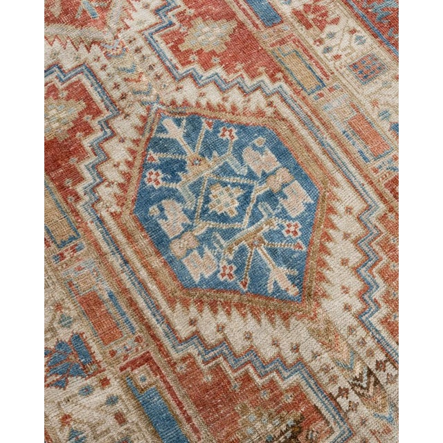 Textile Vintage Heriz Runner 3' X 14'7 For Sale - Image 7 of 16