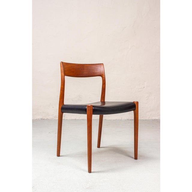Mid-Century Modern Danish Model 77 Chairs in Teak by Niels Otto (N. O.) Møller for J.L. Møllers, 1960s, Set of 2 For Sale - Image 3 of 18