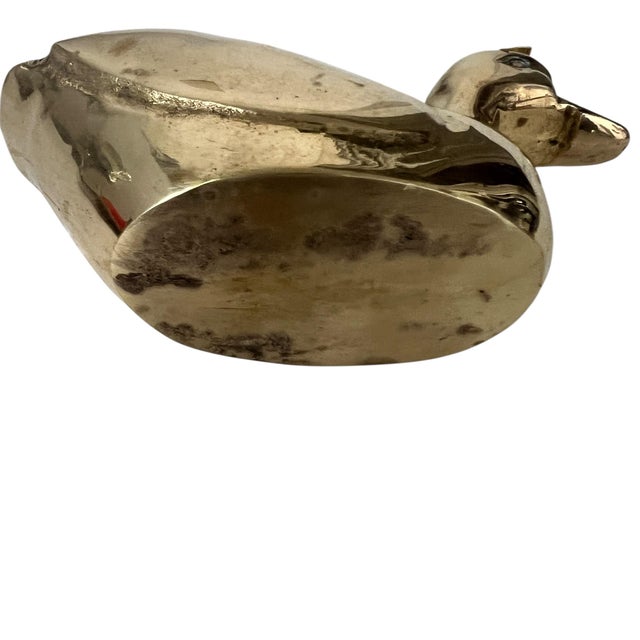 French Country Vintage Mid Century Brass Duck Tape Dispenser For Sale - Image 3 of 6