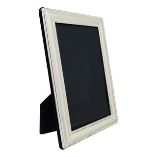 Vintage Italian Photo Frame in Silver Plated with Glass, 1970s For Sale