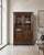 Sienna Antique Indian Glass Armoire With Drawers | Rustic Display Cabinet | Vintage Teak Wood Cabinet | Wabi Sabi Decor For Sale - Image 8 of 8