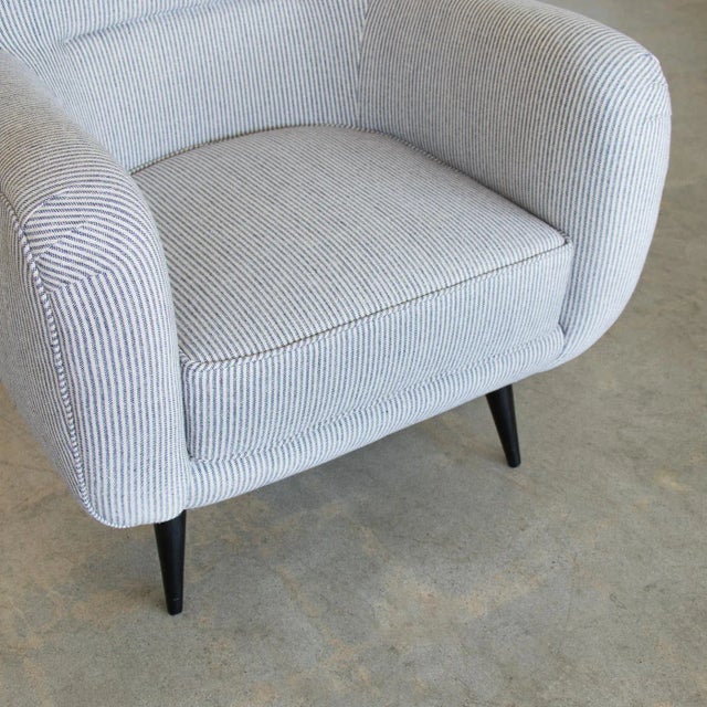 Pair of 1960's Italian Upholstered Armchairs For Sale - Image 11 of 12