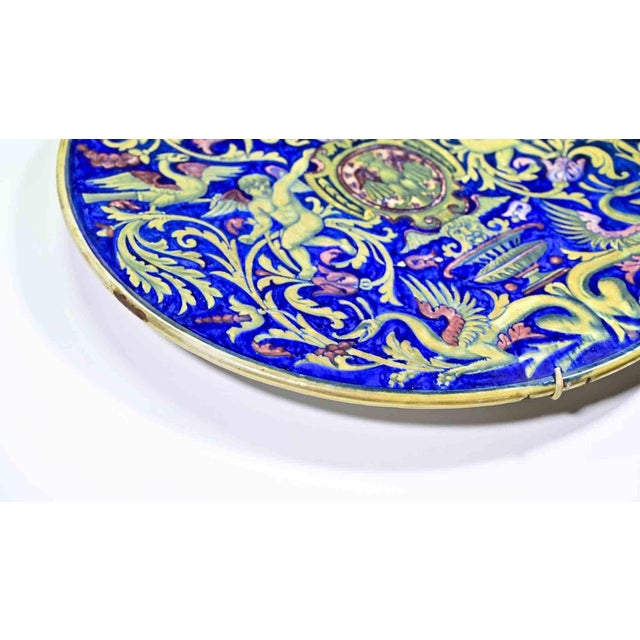 Large Ceramic Plate by Alberto Rubboli, 1950s For Sale - Image 4 of 6