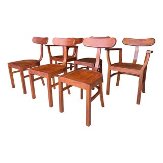 Vintage Art Deco Chairs by Lajos Kozma, 1930s, Set of 6 For Sale