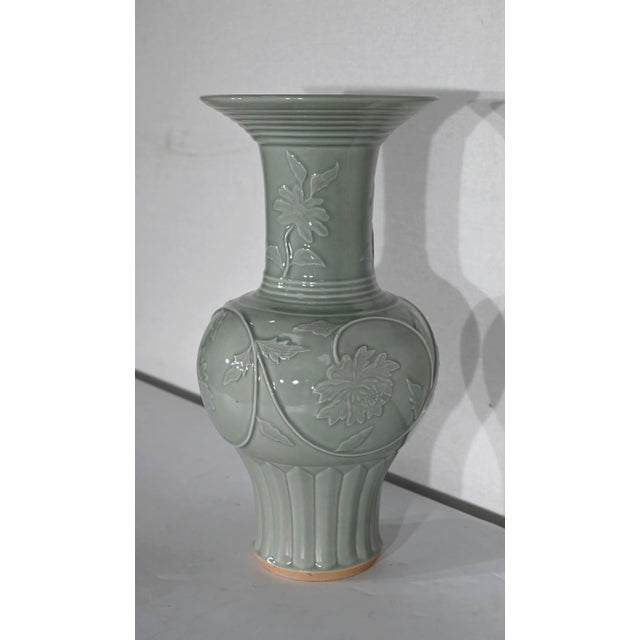Chinese Celadon Vase, 1900s For Sale - Image 3 of 18