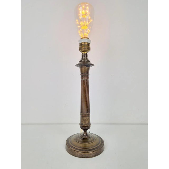 Vintage Bronze Empire Table Lamp, France 1890s For Sale - Image 10 of 10